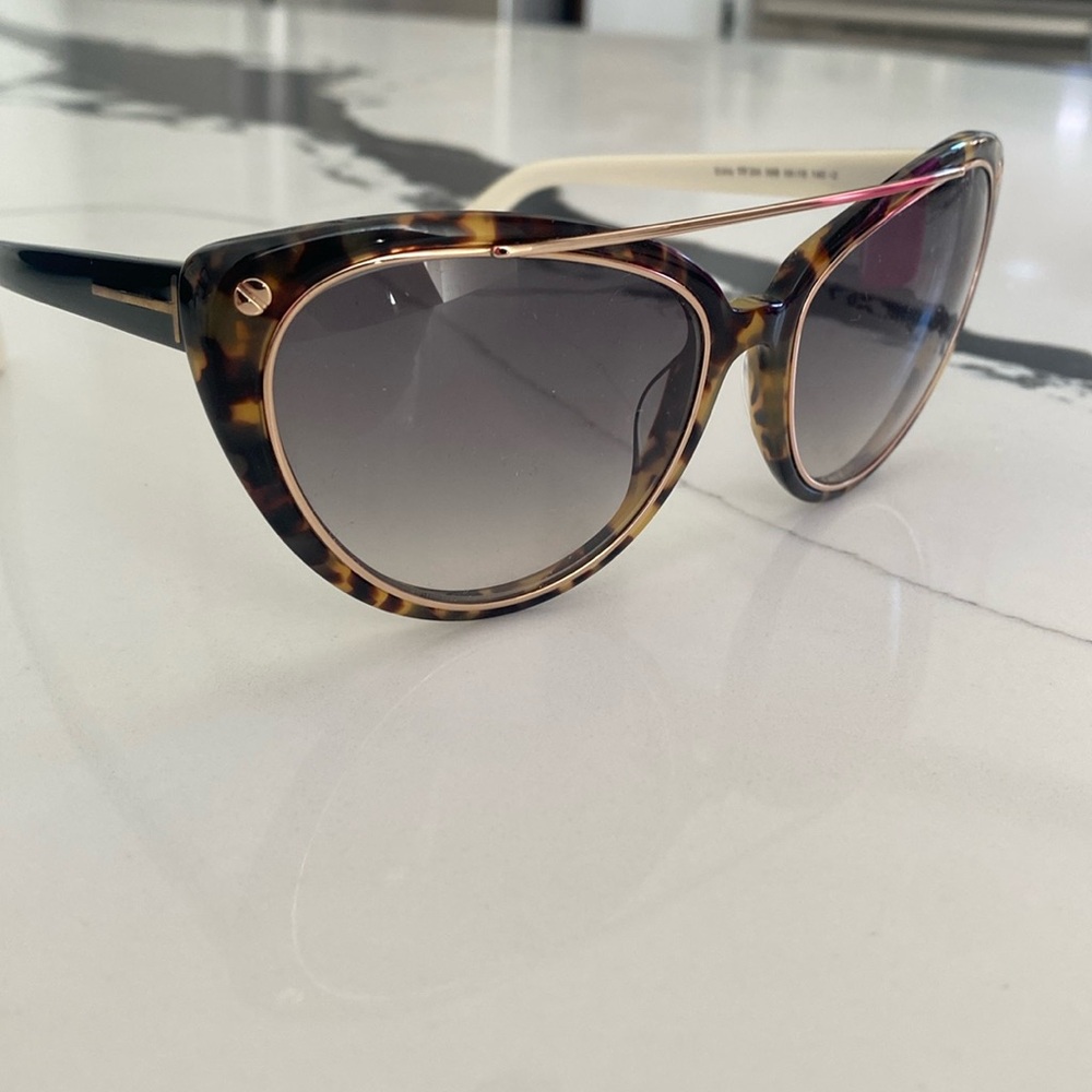 Tom Ford Tortoise Sunglasses with Gradient Lenses